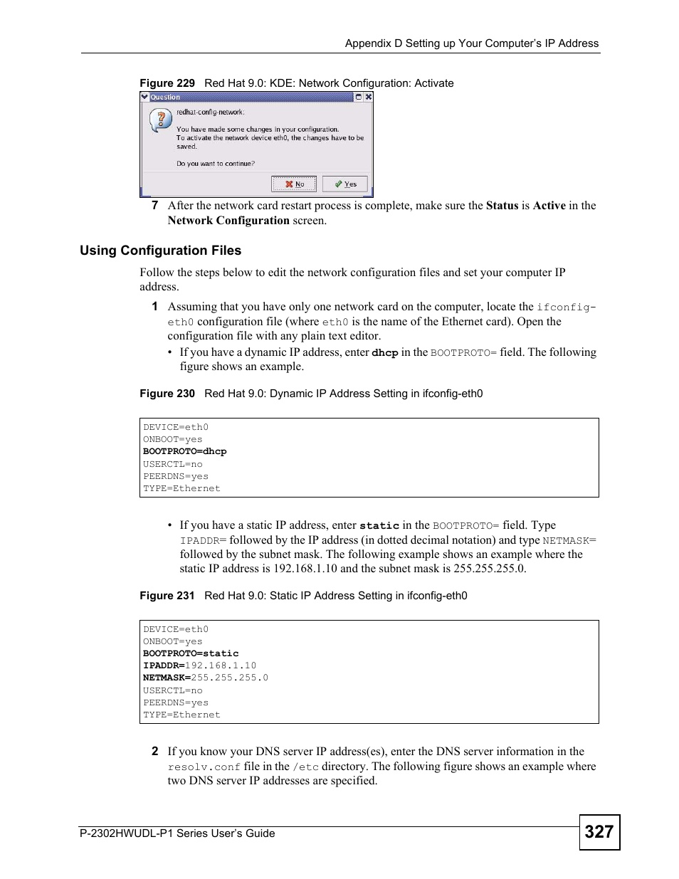 ZyXEL Communications P-2302HWUDL-P1 Series User Manual | Page 327 / 368