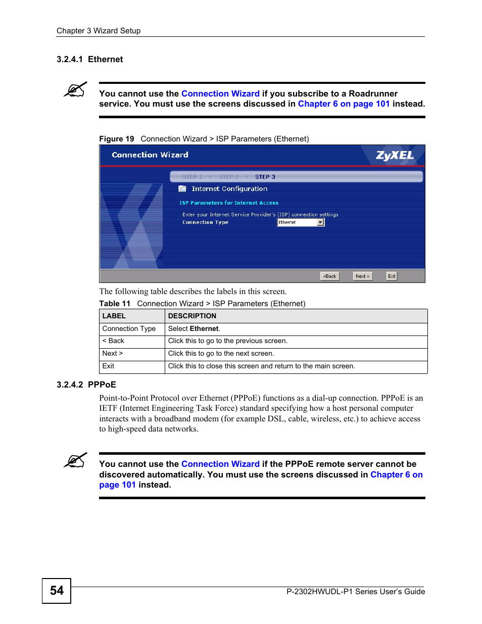 ZyXEL Communications P-2302HWUDL-P1 Series User Manual | Page 54 / 368