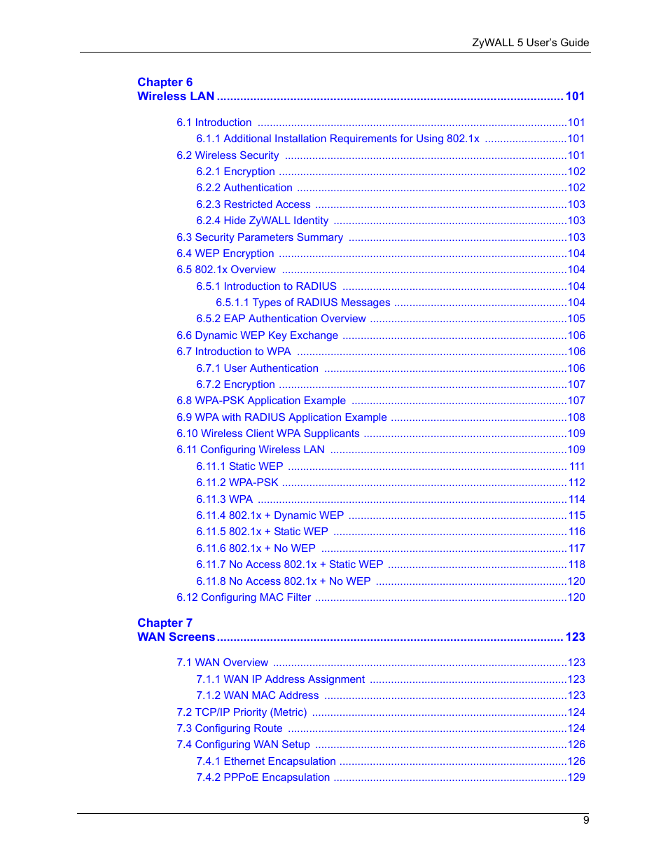 ZyXEL Communications ZyXEL ZyWALL 5 User Manual | Page 10 / 667