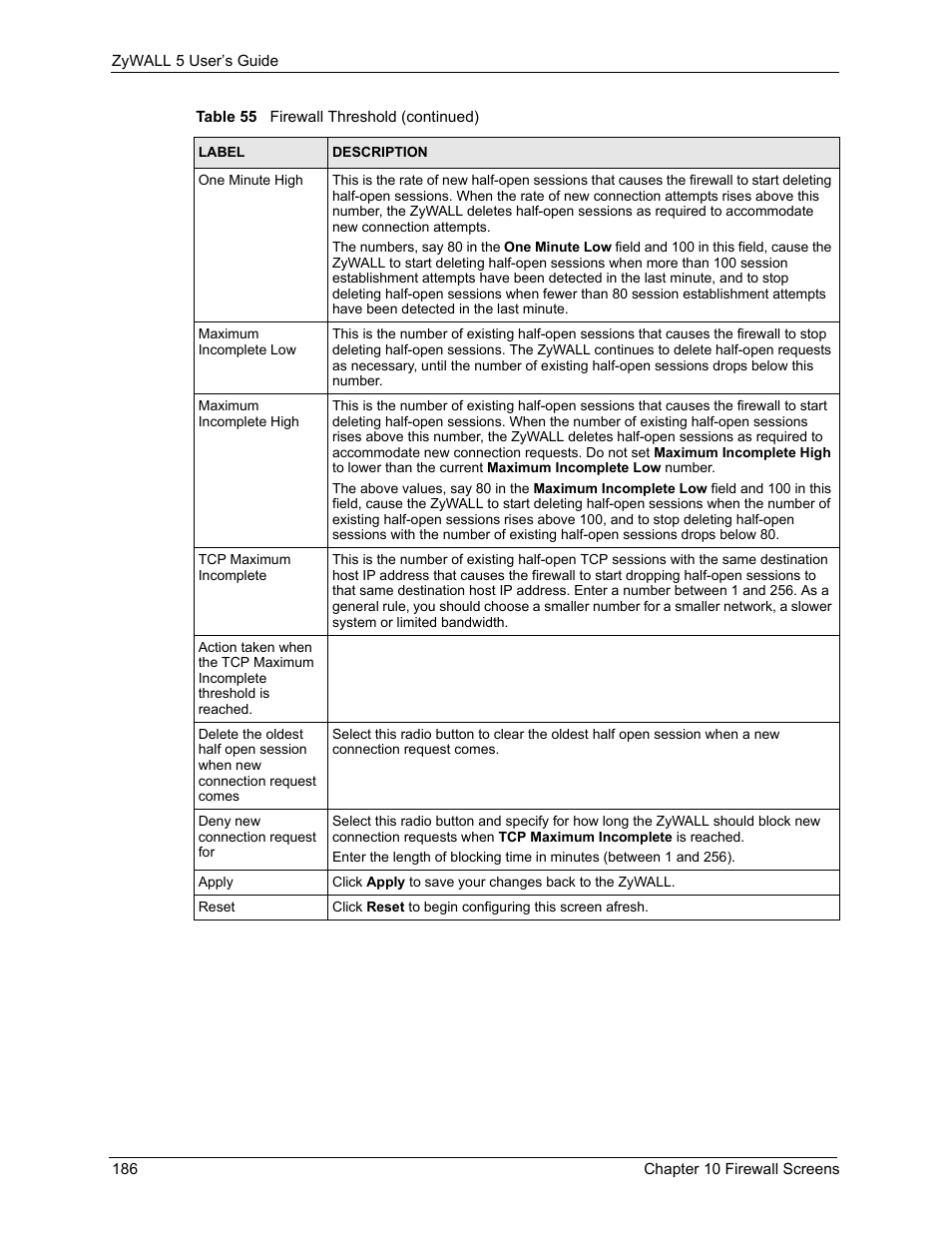 ZyXEL Communications ZyXEL ZyWALL 5 User Manual | Page 187 / 667