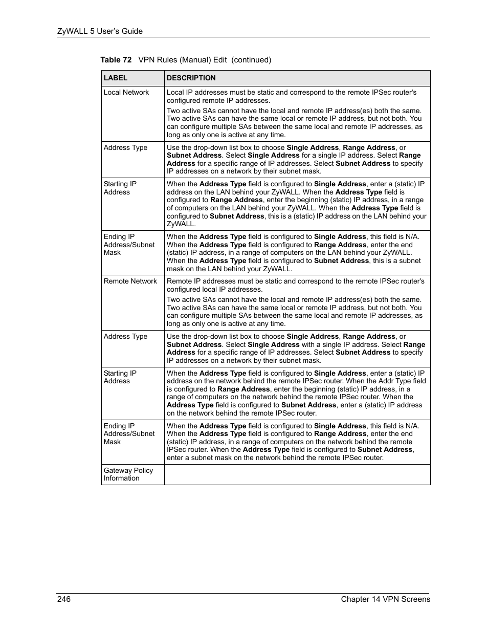 ZyXEL Communications ZyXEL ZyWALL 5 User Manual | Page 247 / 667