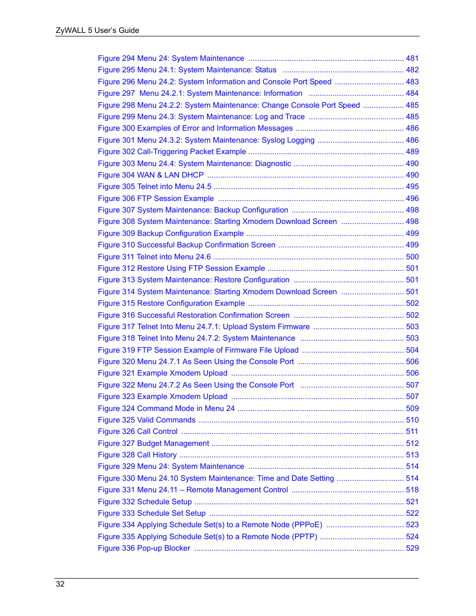 ZyXEL Communications ZyXEL ZyWALL 5 User Manual | Page 33 / 667