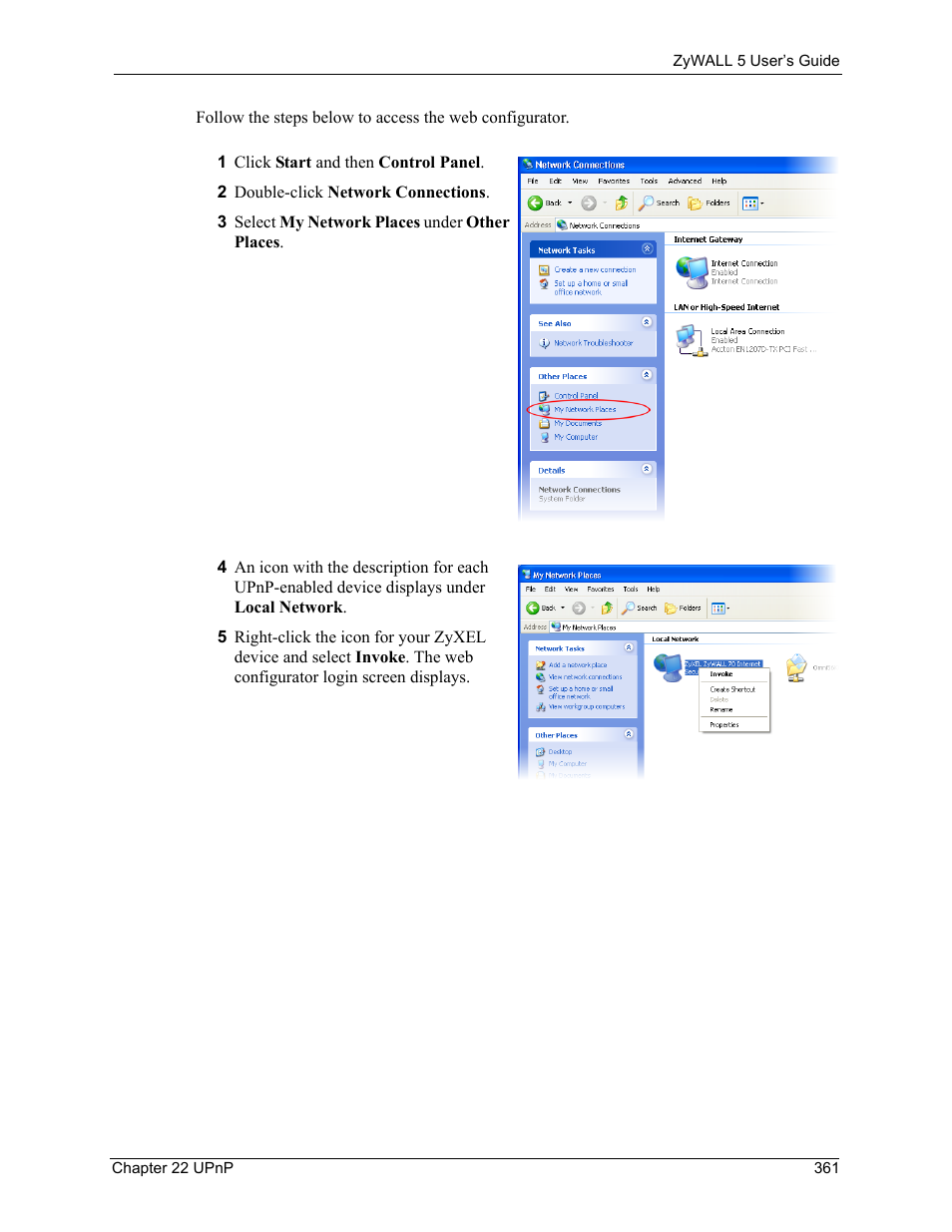 ZyXEL Communications ZyXEL ZyWALL 5 User Manual | Page 362 / 667