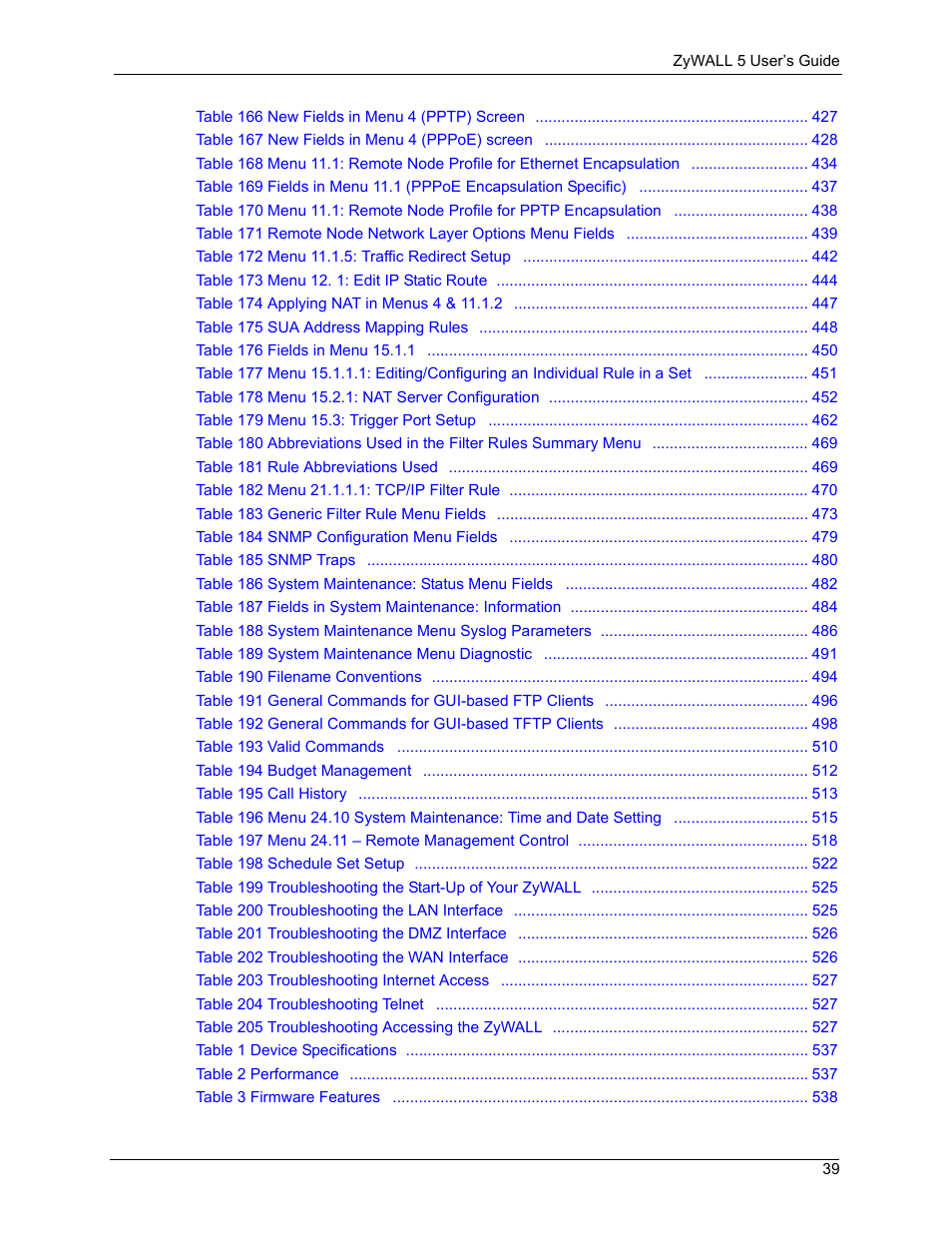 ZyXEL Communications ZyXEL ZyWALL 5 User Manual | Page 40 / 667