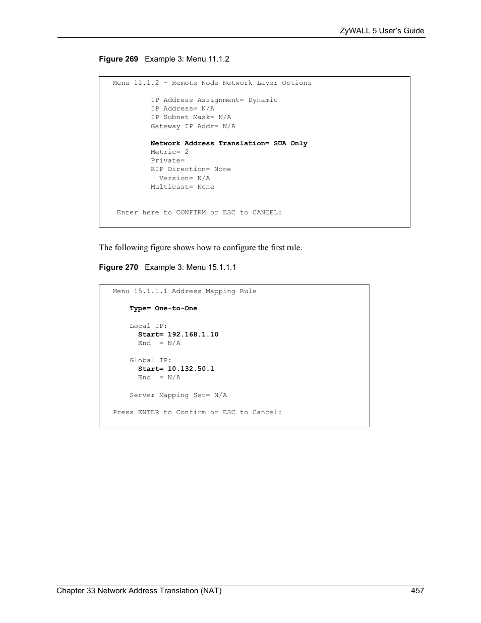 Figure 269, Figure 270 | ZyXEL Communications ZyXEL ZyWALL 5 User Manual | Page 458 / 667
