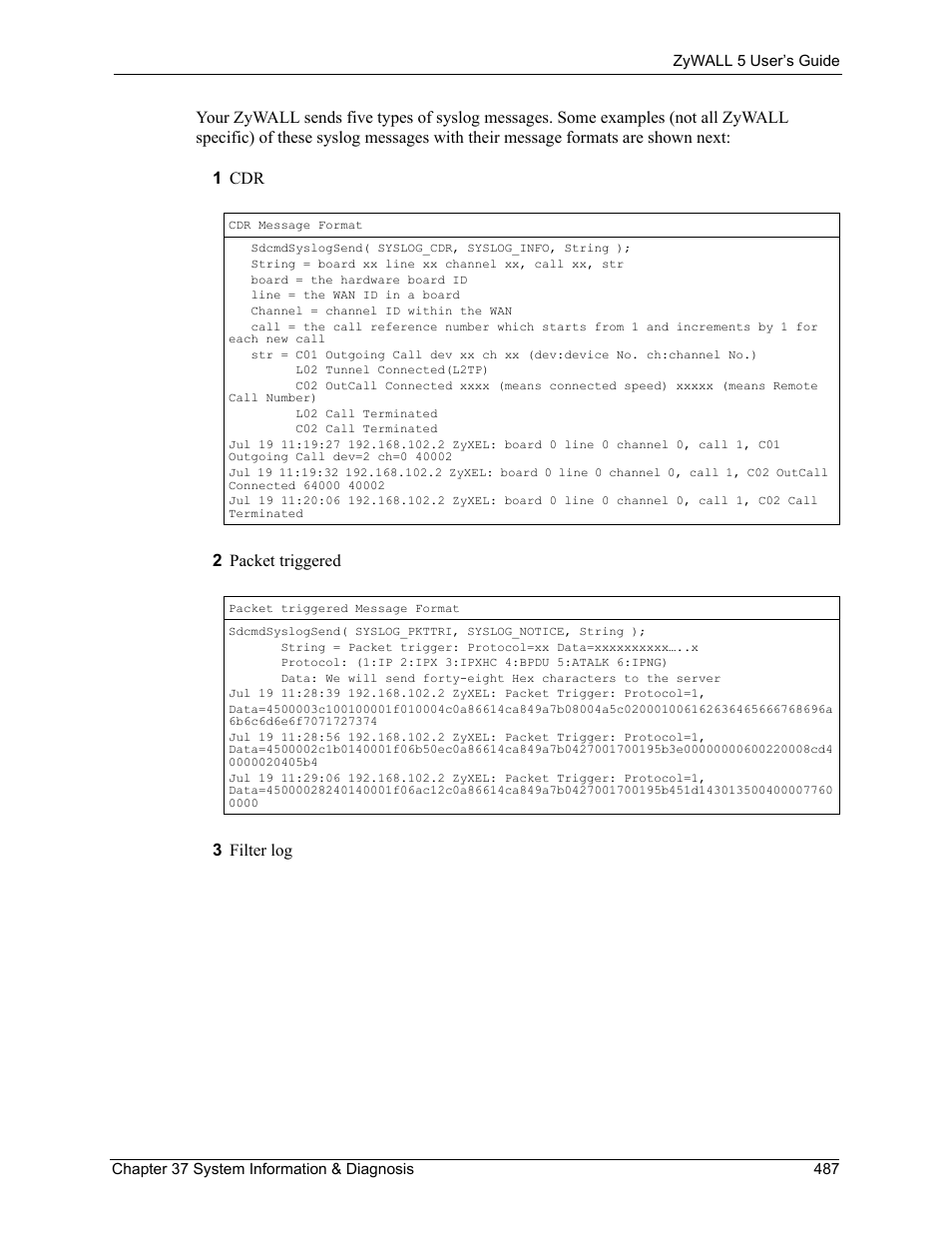 ZyXEL Communications ZyXEL ZyWALL 5 User Manual | Page 488 / 667