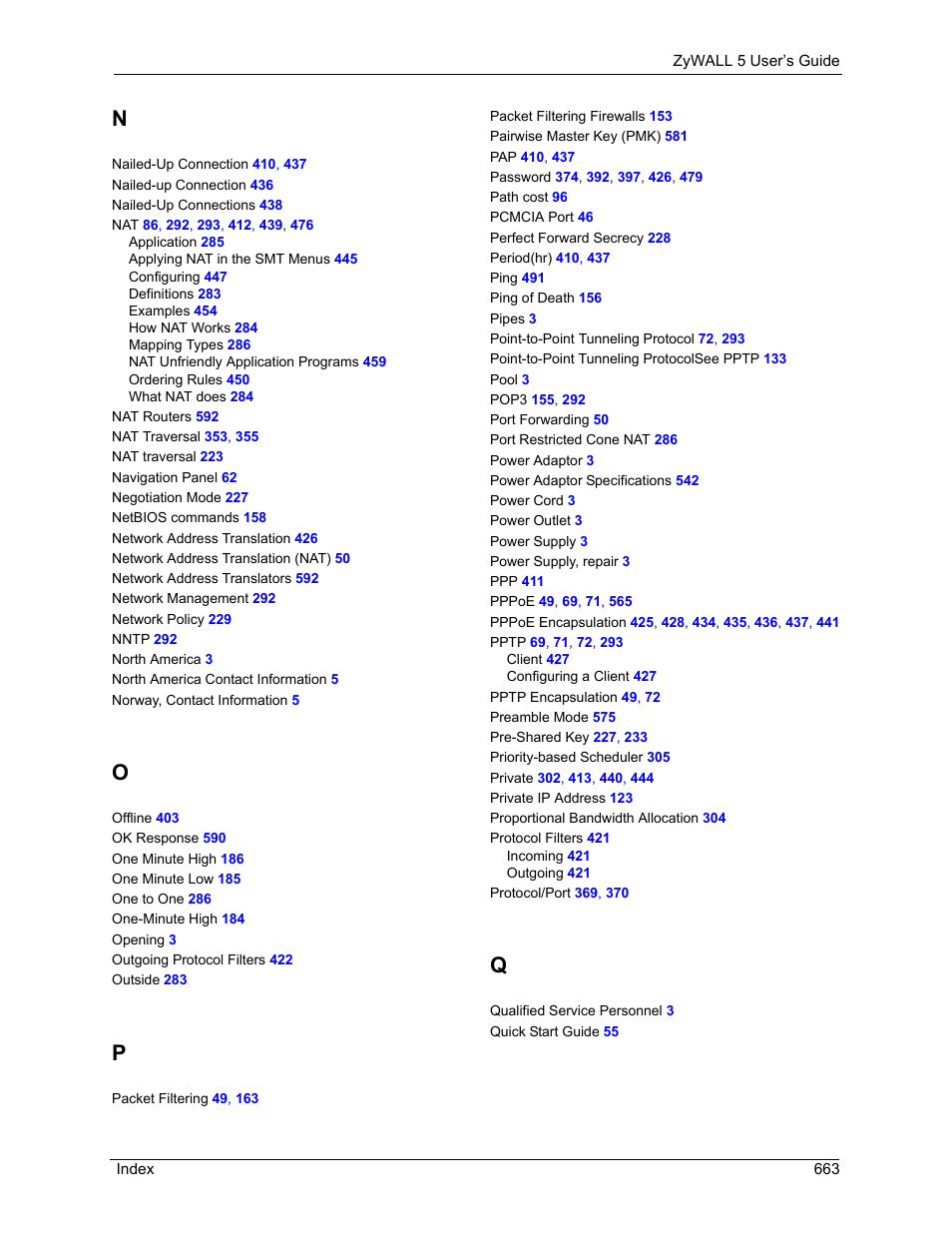 ZyXEL Communications ZyXEL ZyWALL 5 User Manual | Page 664 / 667