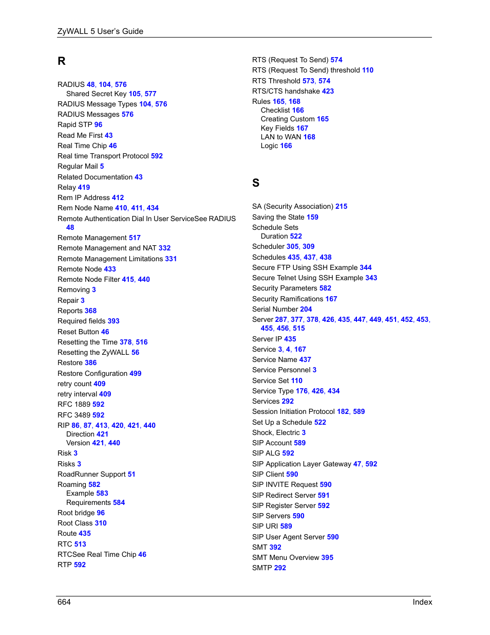 ZyXEL Communications ZyXEL ZyWALL 5 User Manual | Page 665 / 667