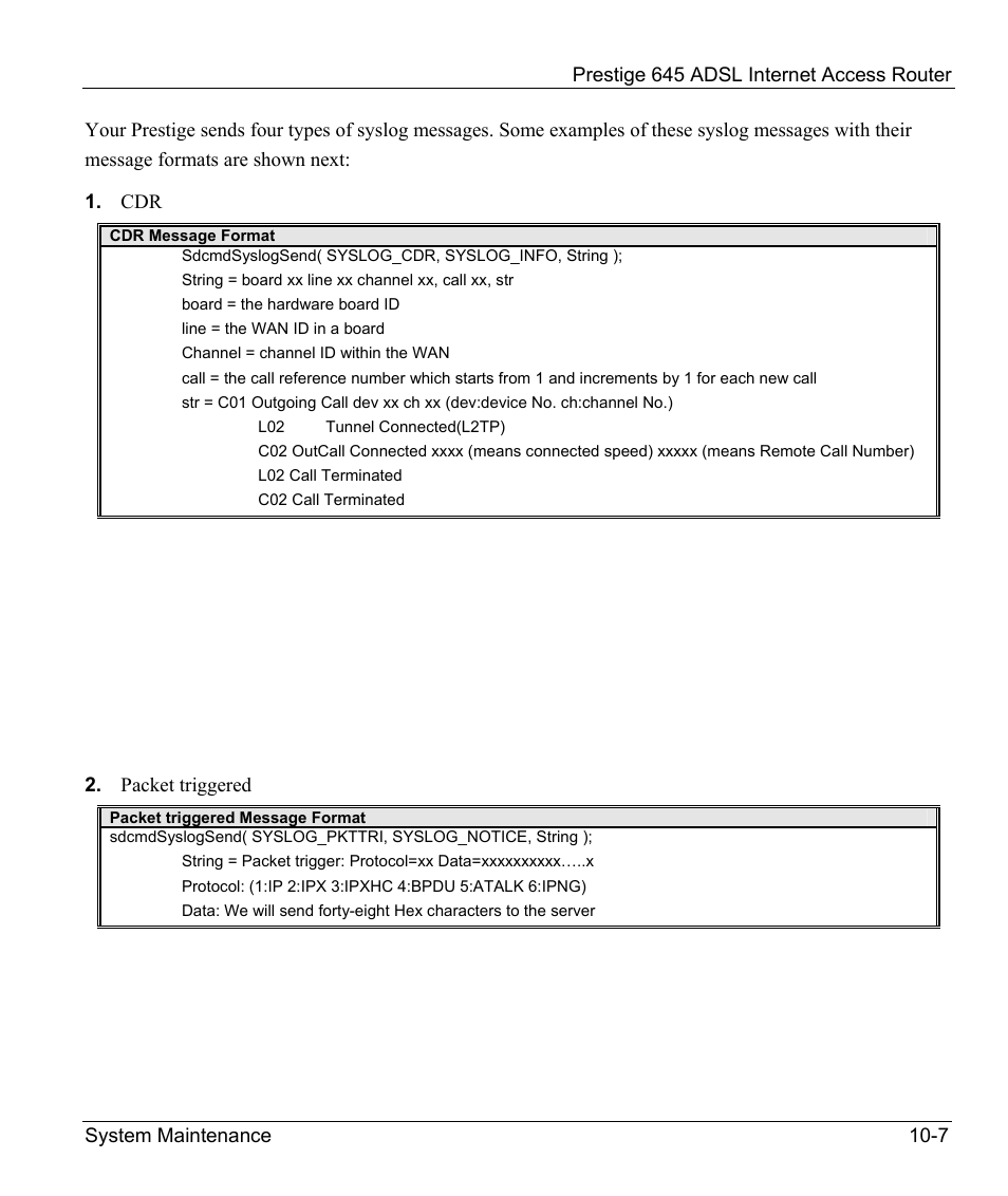 ZyXEL Communications Prestige 645R User Manual | Page 138 / 180