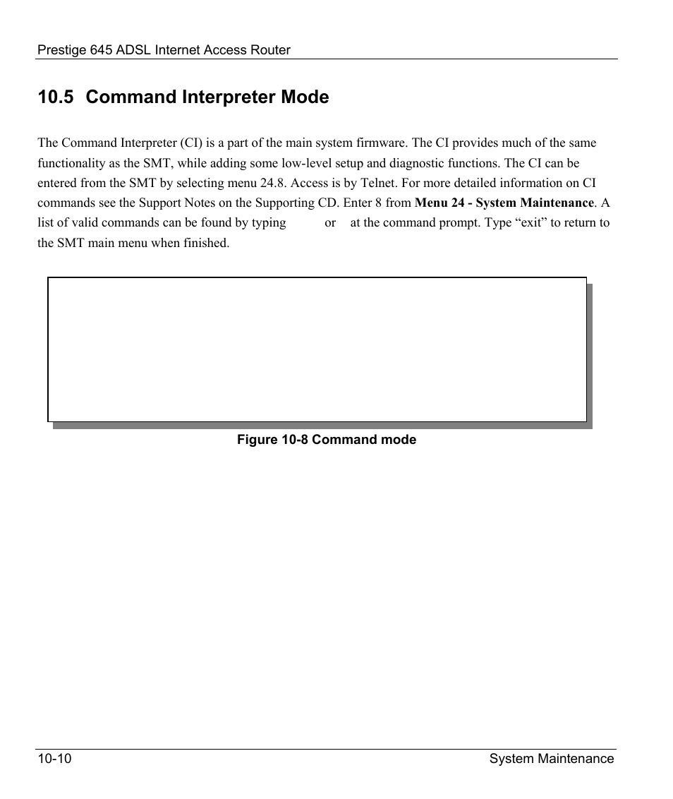 Command interpreter mode, Backup configuration using ftp, 5 command interpreter mode | ZyXEL Communications Prestige 645R User Manual | Page 141 / 180