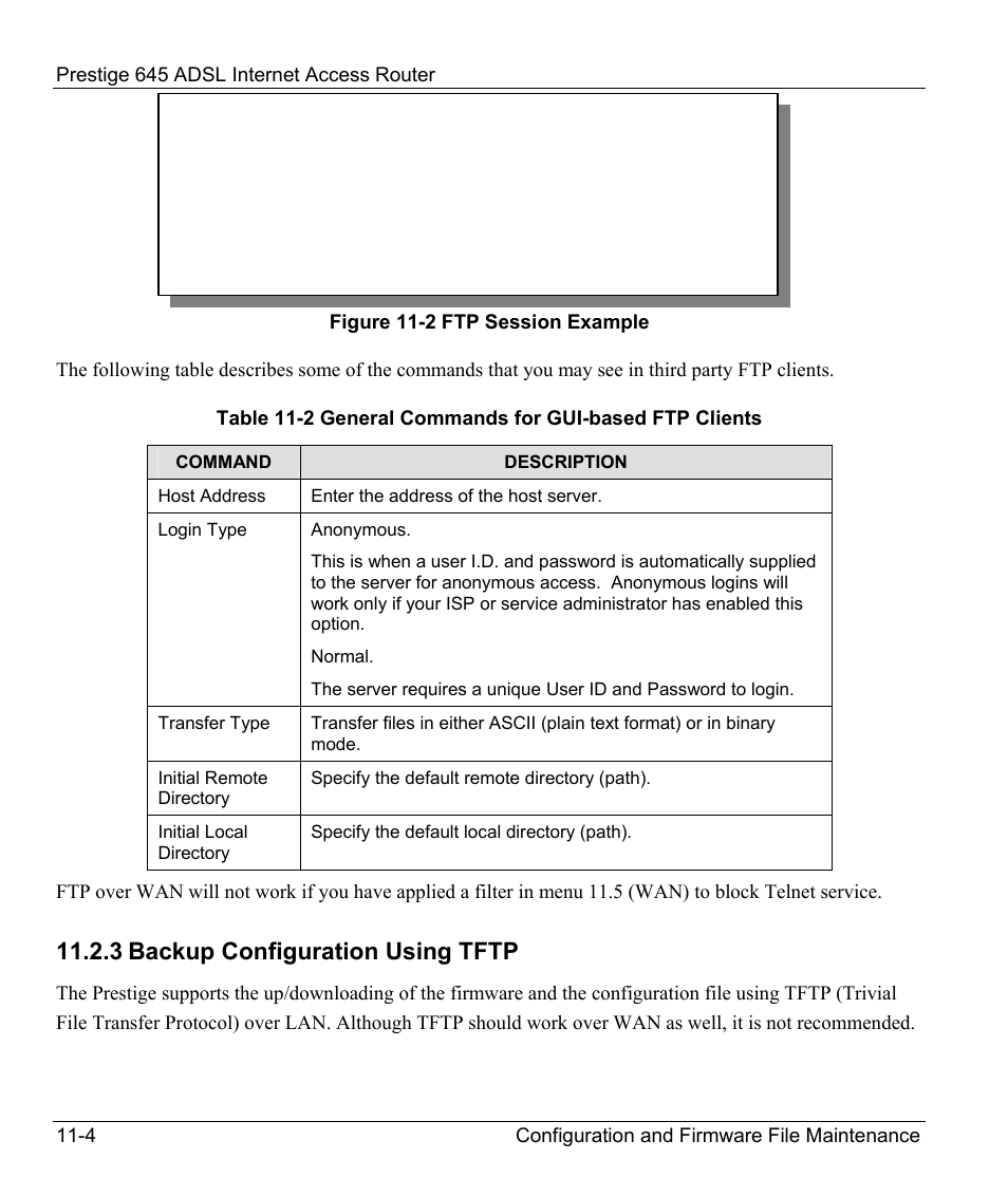 3 backup configuration using tftp | ZyXEL Communications Prestige 645R User Manual | Page 145 / 180