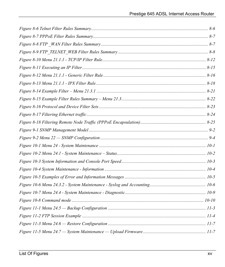 ZyXEL Communications Prestige 645R User Manual | Page 15 / 180