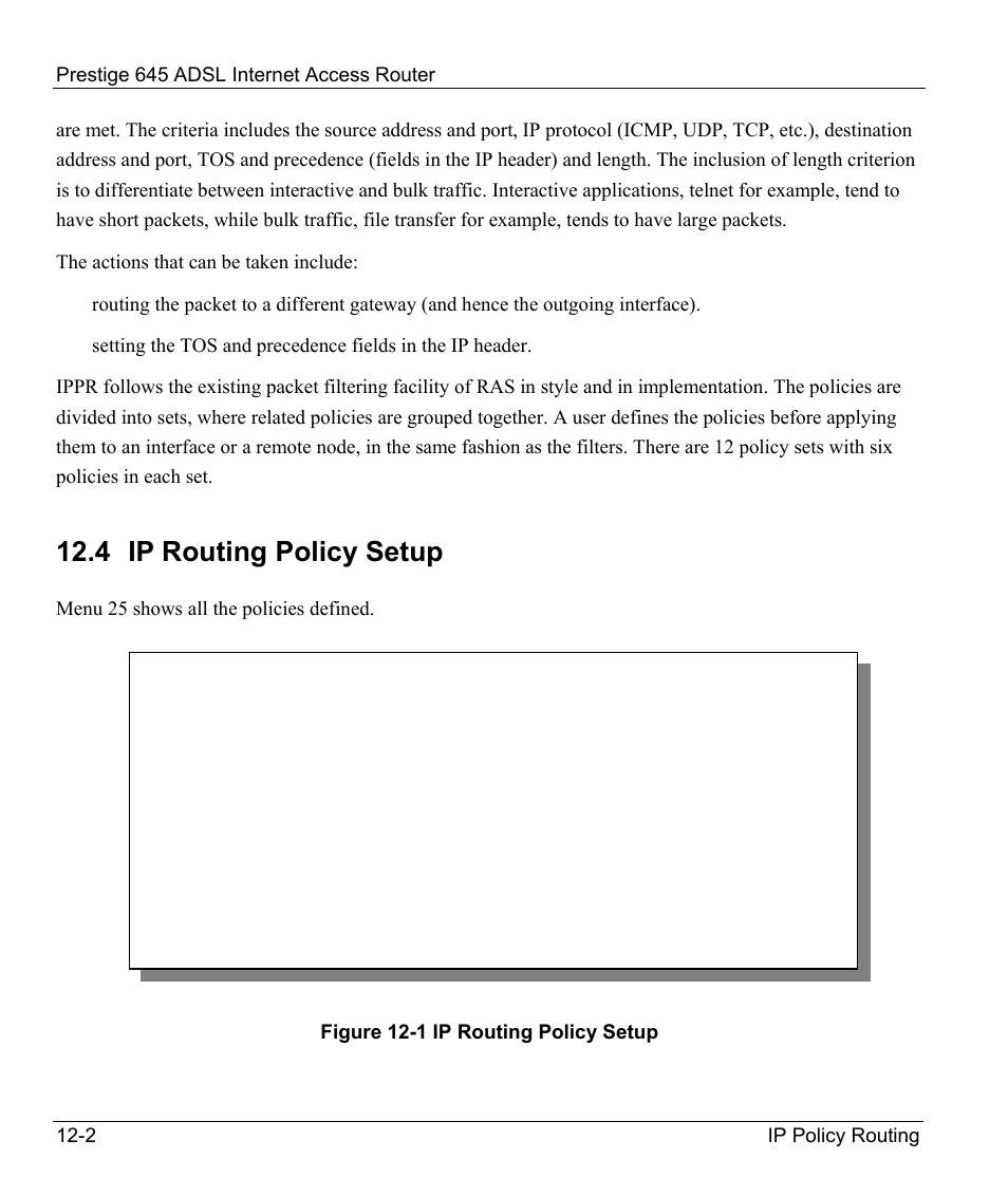 Ip routing policy setup, 4 ip routing policy setup | ZyXEL Communications Prestige 645R User Manual | Page 155 / 180