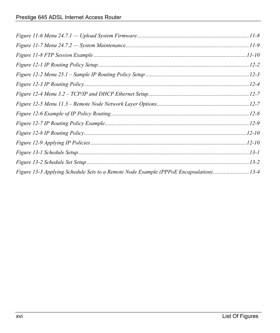 ZyXEL Communications Prestige 645R User Manual | Page 16 / 180