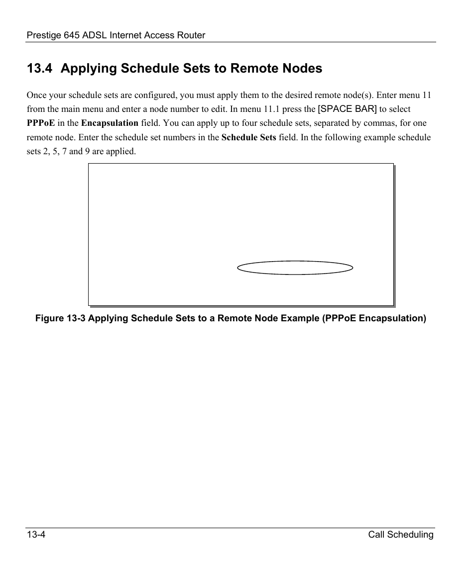 Applying schedule sets to remote nodes, 4 applying schedule sets to remote nodes | ZyXEL Communications Prestige 645R User Manual | Page 169 / 180