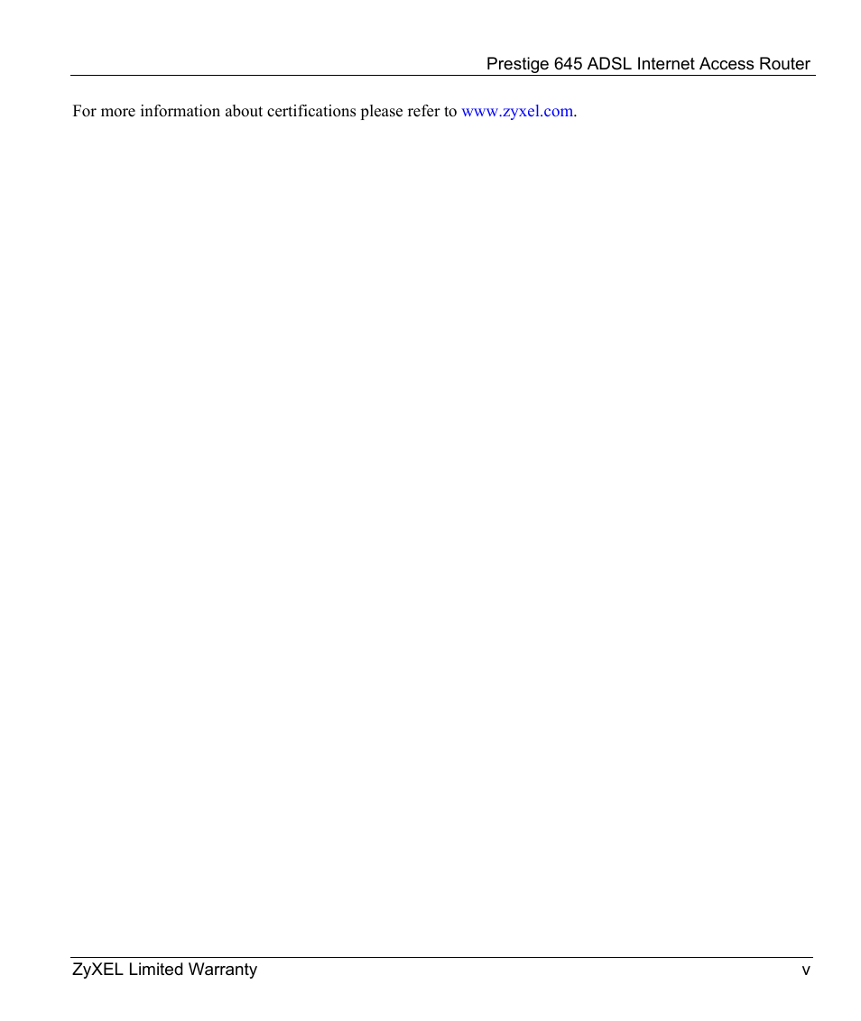 ZyXEL Communications Prestige 645R User Manual | Page 5 / 180