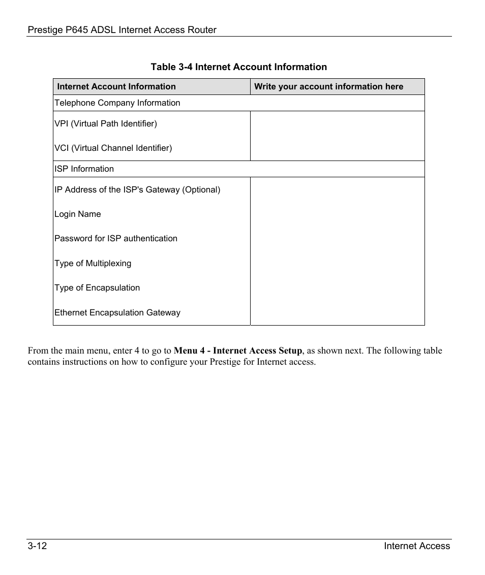 ZyXEL Communications Prestige 645R User Manual | Page 54 / 180