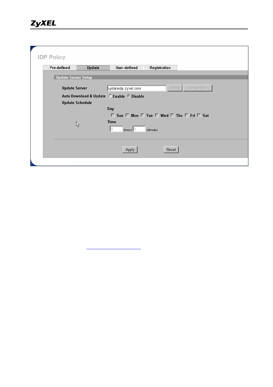 Configure user defined policy | ZyXEL Communications ZYWALL IDP 10 User Manual | Page 18 / 42