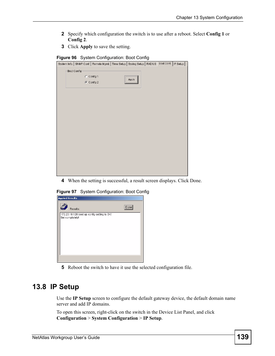 8 ip setup | ZyXEL Communications Version 1.03 User Manual | Page 139 / 242
