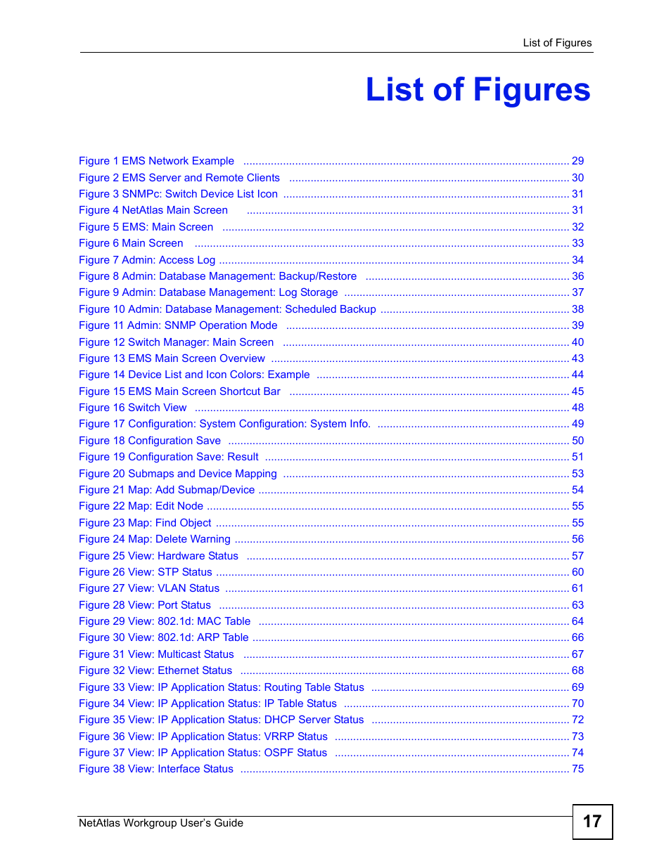 List of figures | ZyXEL Communications Version 1.03 User Manual | Page 17 / 242