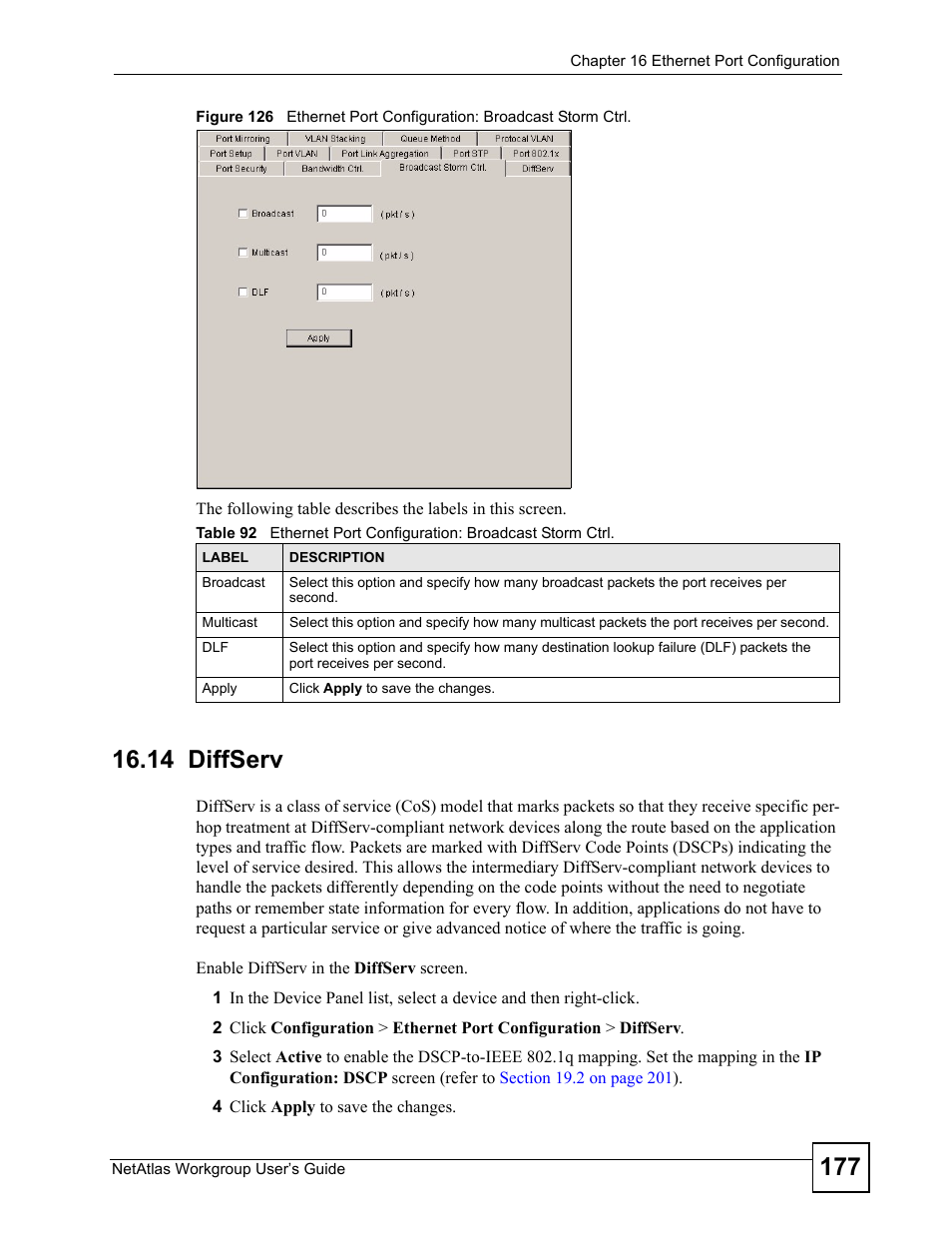 14 diffserv | ZyXEL Communications Version 1.03 User Manual | Page 177 / 242