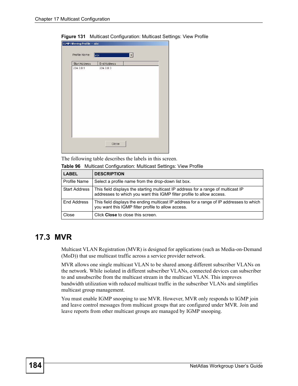 3 mvr | ZyXEL Communications Version 1.03 User Manual | Page 184 / 242