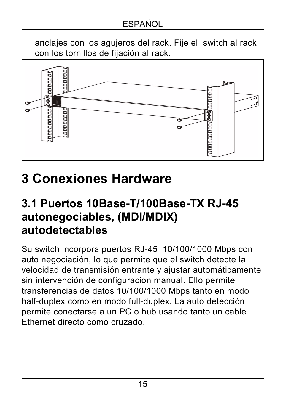 3 conexiones hardware | ZyXEL Communications ZyXEL Dimension ES-1552 User Manual | Page 17 / 43