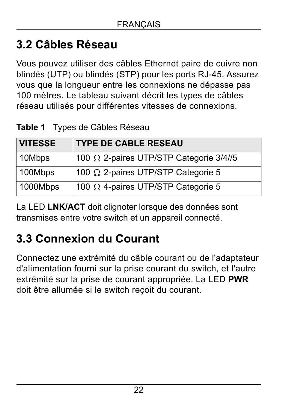 2 câbles réseau, 3 connexion du courant | ZyXEL Communications ZyXEL Dimension ES-1552 User Manual | Page 24 / 43
