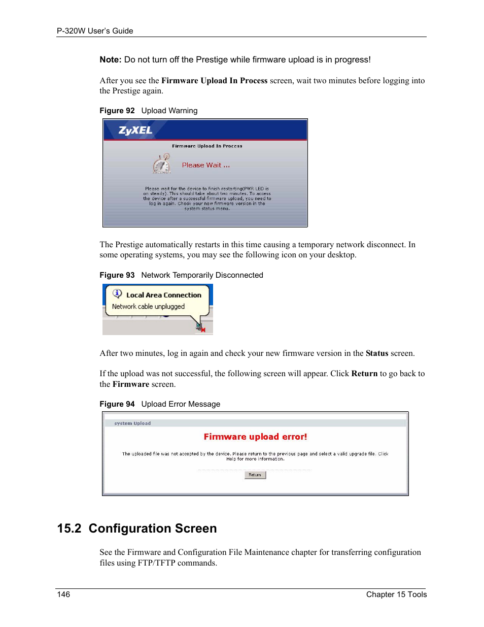 2 configuration screen | ZyXEL Communications 802.11g Wireless Firewall Router P-320W User Manual | Page 146 / 215