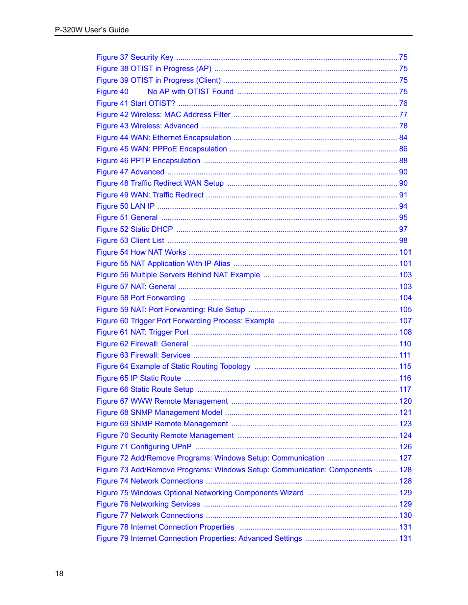 ZyXEL Communications 802.11g Wireless Firewall Router P-320W User Manual | Page 18 / 215