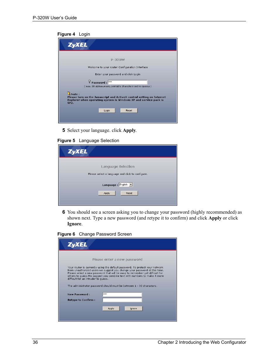 ZyXEL Communications 802.11g Wireless Firewall Router P-320W User Manual | Page 36 / 215