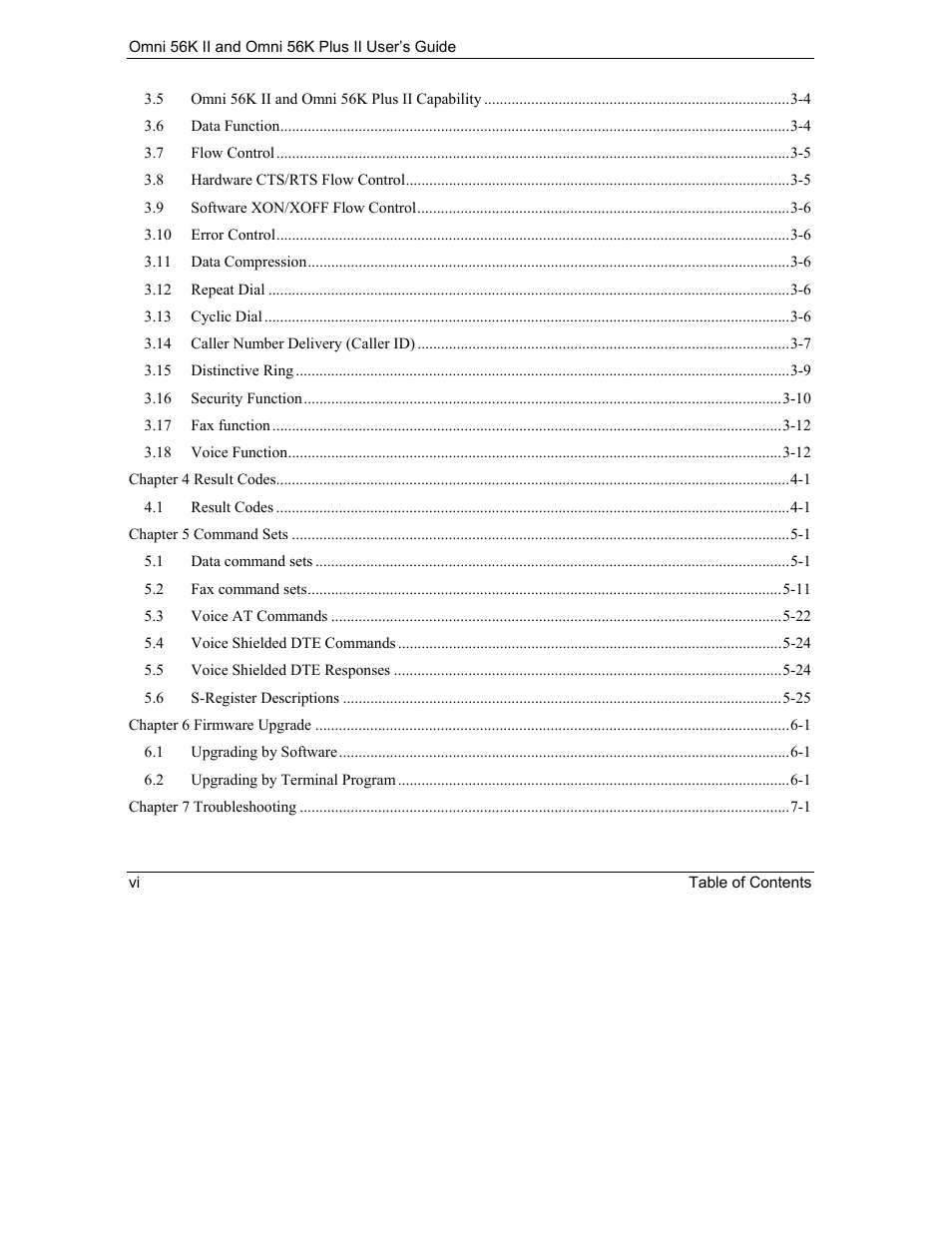 ZyXEL Communications Omni 56K II User Manual | Page 6 / 88