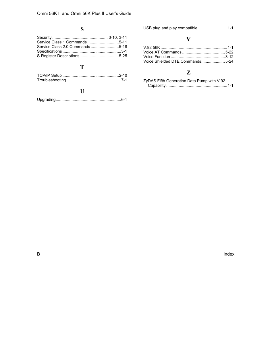ZyXEL Communications Omni 56K II User Manual | Page 88 / 88