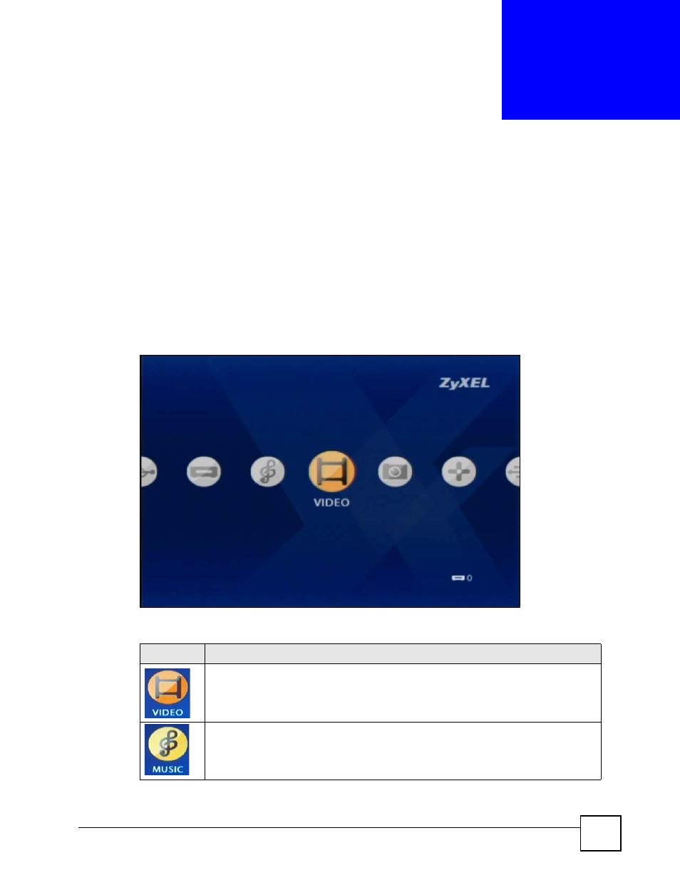 Dma menus, 1 menus overview, Chapter 3 dma menus | Figure 5 home menu, Table 2 menus summary, Dma menus (31) | ZyXEL Communications HomePlug AV DMA-1100P User Manual | Page 31 / 198