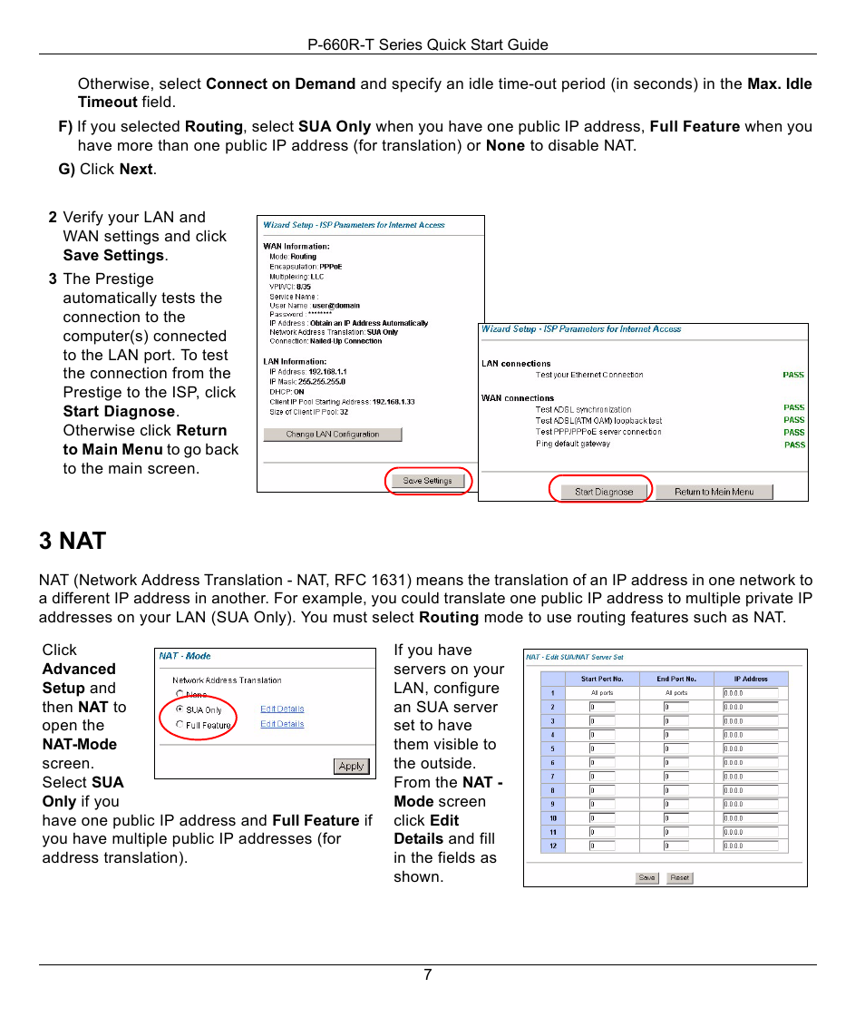 3 nat | ZyXEL Communications Access Router P-660R-T User Manual | Page 7 / 9