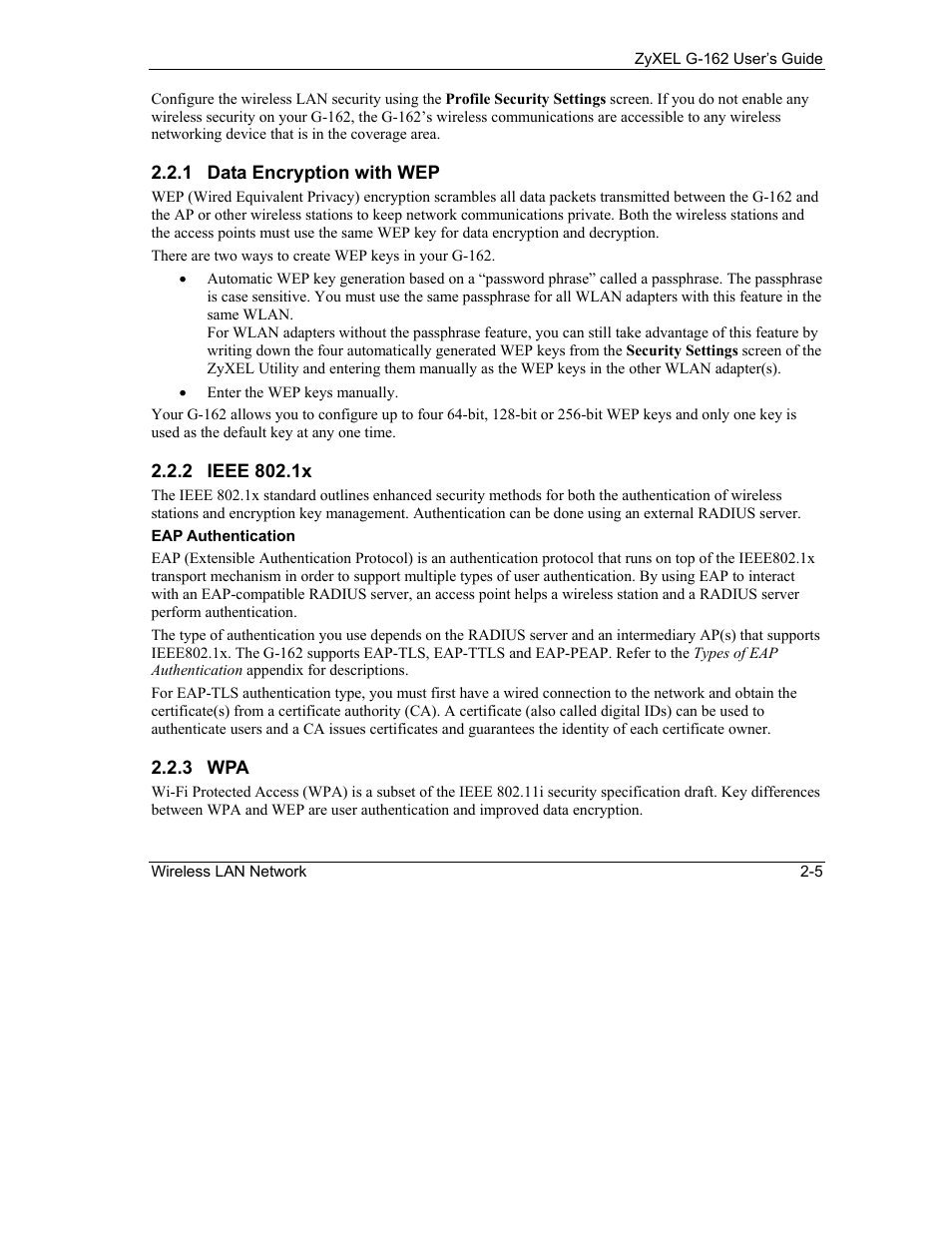 ZyXEL Communications G-162 User Manual | Page 21 / 85