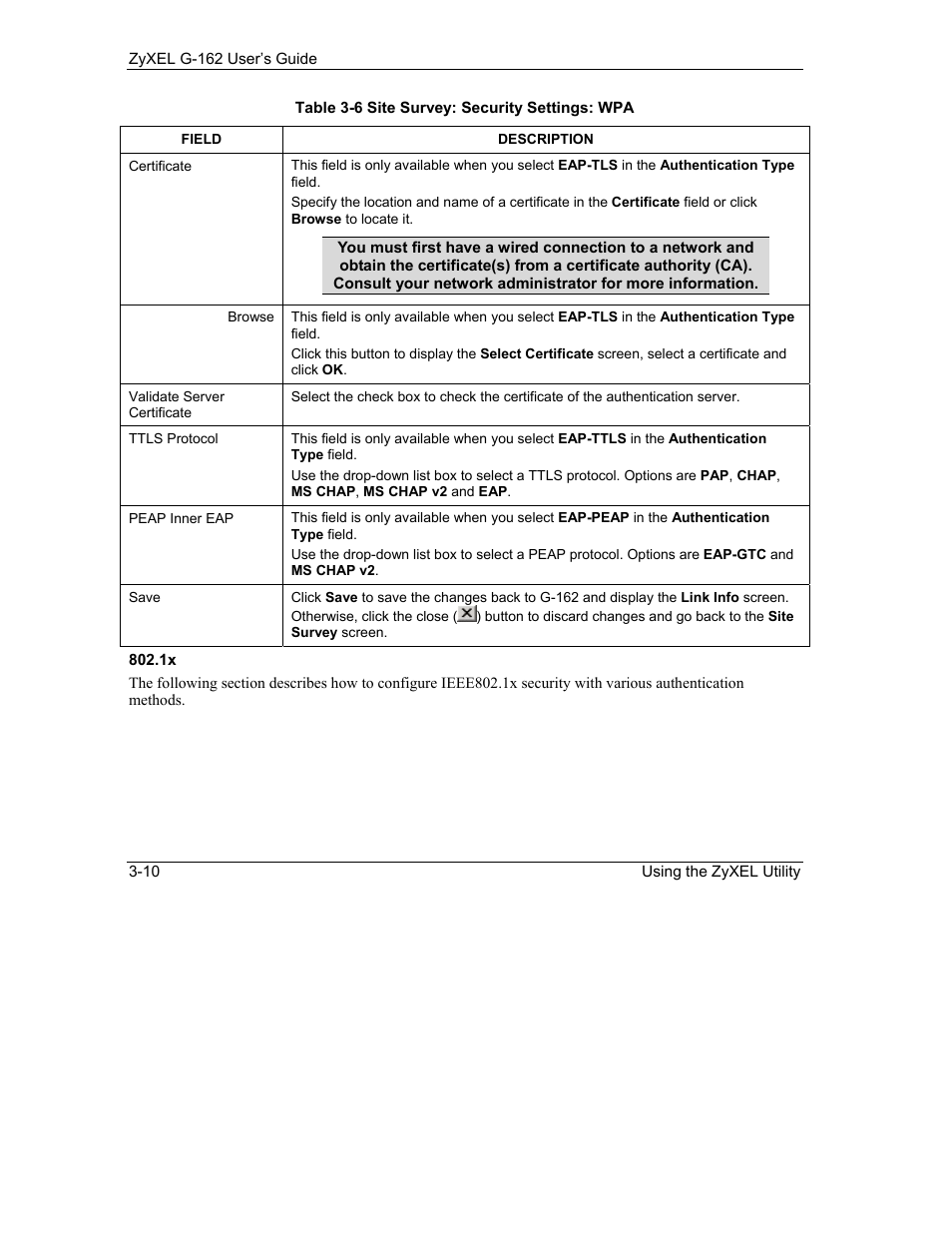ZyXEL Communications G-162 User Manual | Page 36 / 85