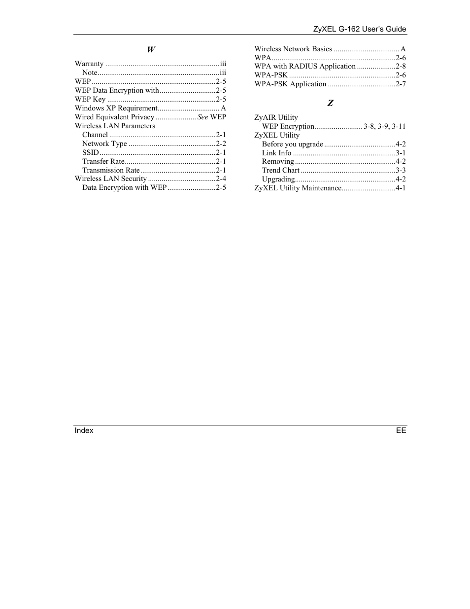 ZyXEL Communications G-162 User Manual | Page 85 / 85