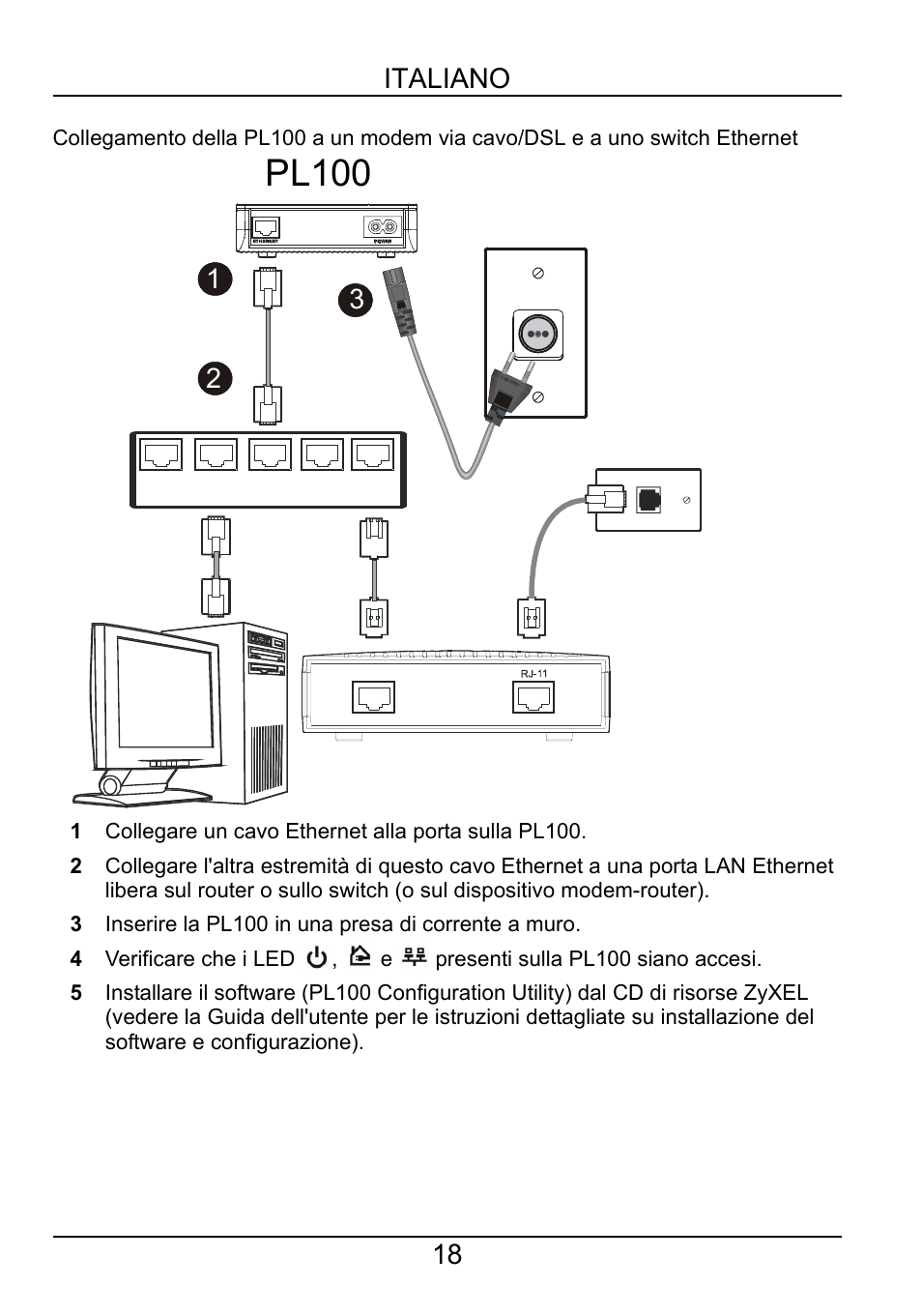 Pl100, Pl-100 | ZyXEL Communications PL-100 User Manual | Page 19 / 33