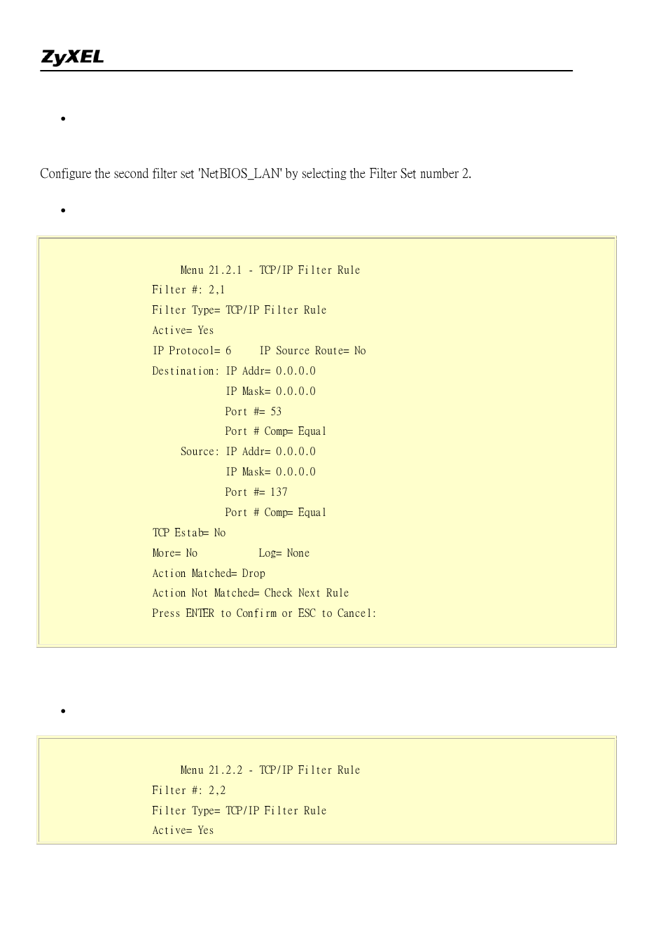 ZyXEL Communications 2304R-P1 User Manual | Page 38 / 124