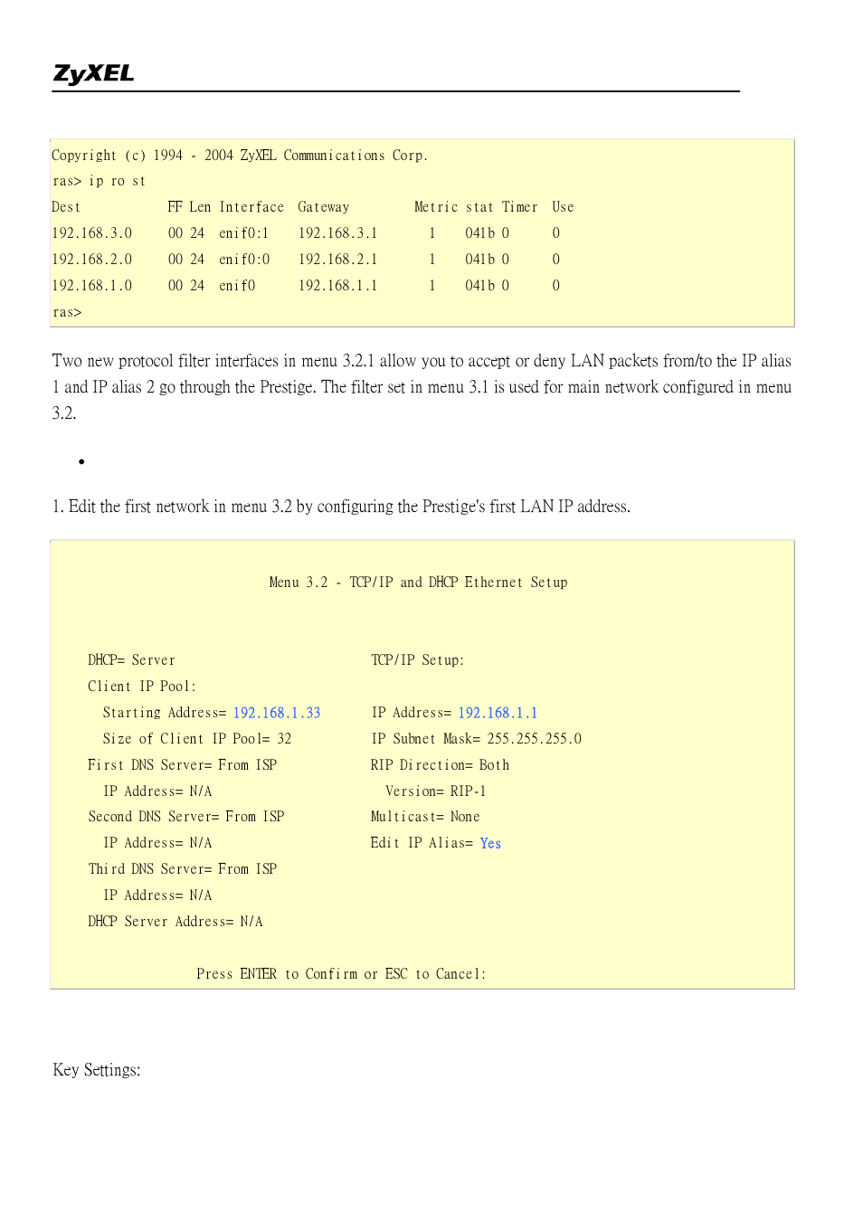 ZyXEL Communications 2304R-P1 User Manual | Page 52 / 124