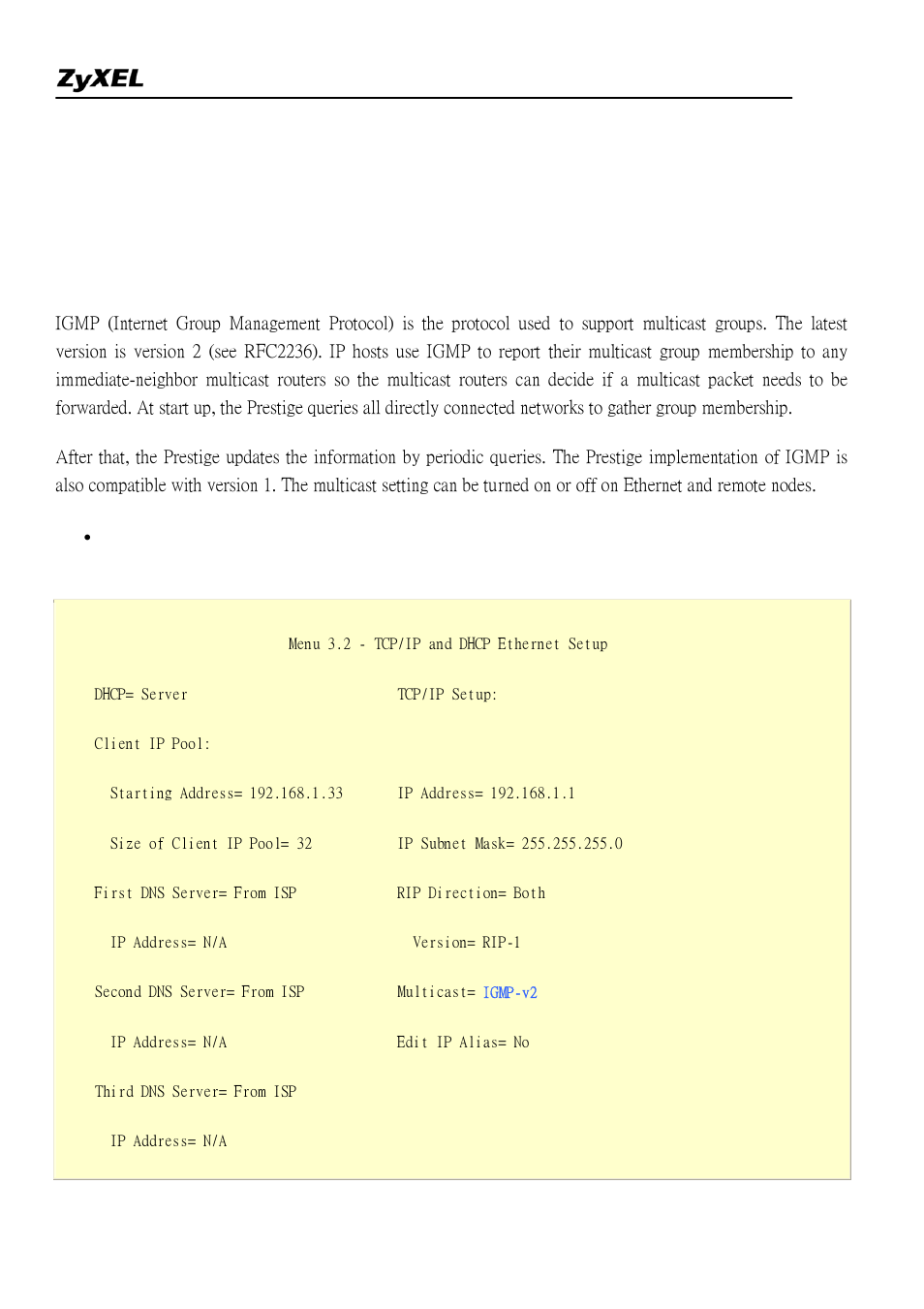 ZyXEL Communications 2304R-P1 User Manual | Page 55 / 124