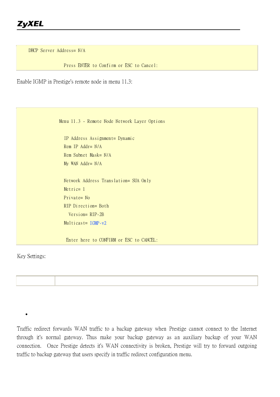 ZyXEL Communications 2304R-P1 User Manual | Page 56 / 124