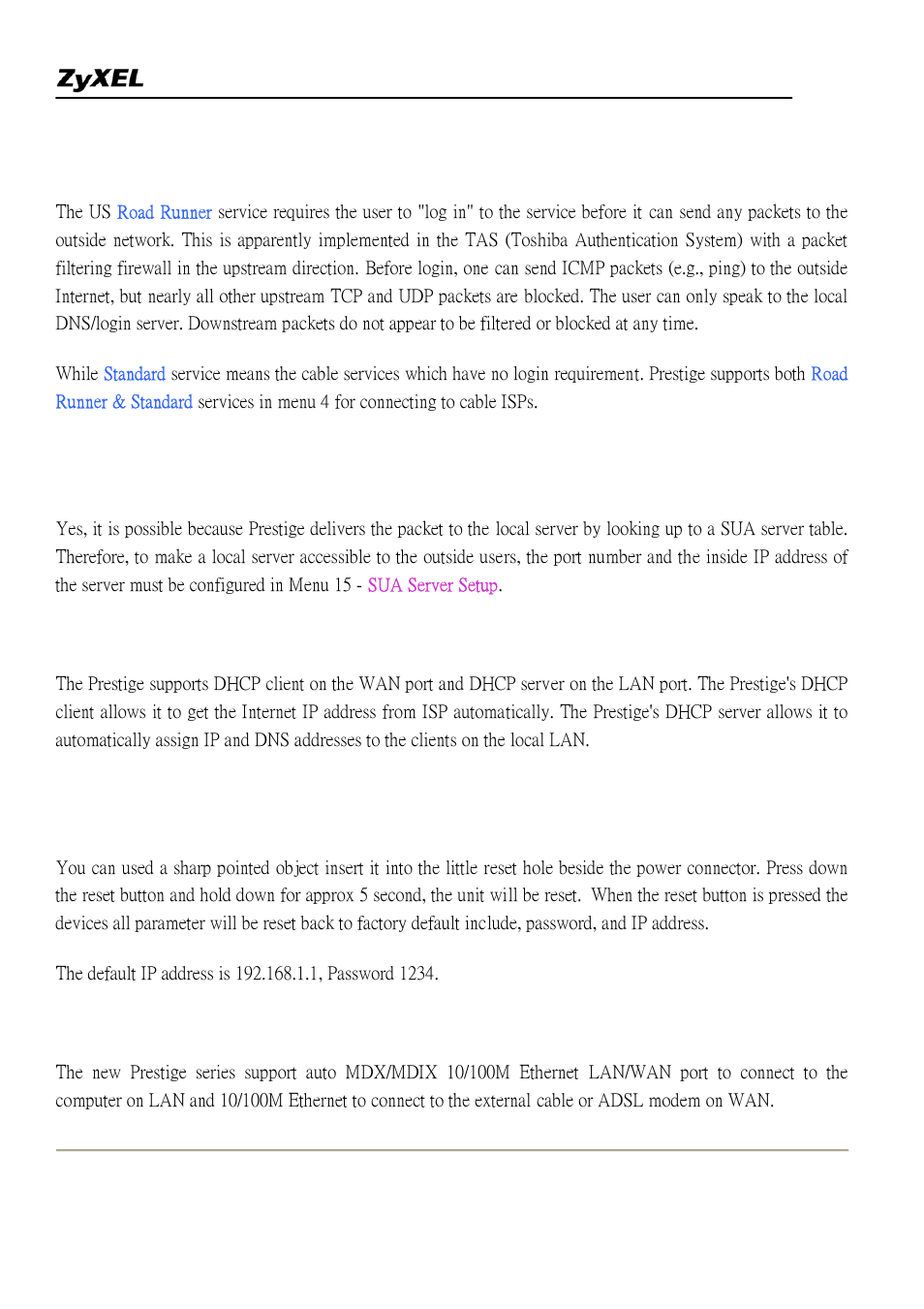 ZyXEL Communications 2304R-P1 User Manual | Page 82 / 124