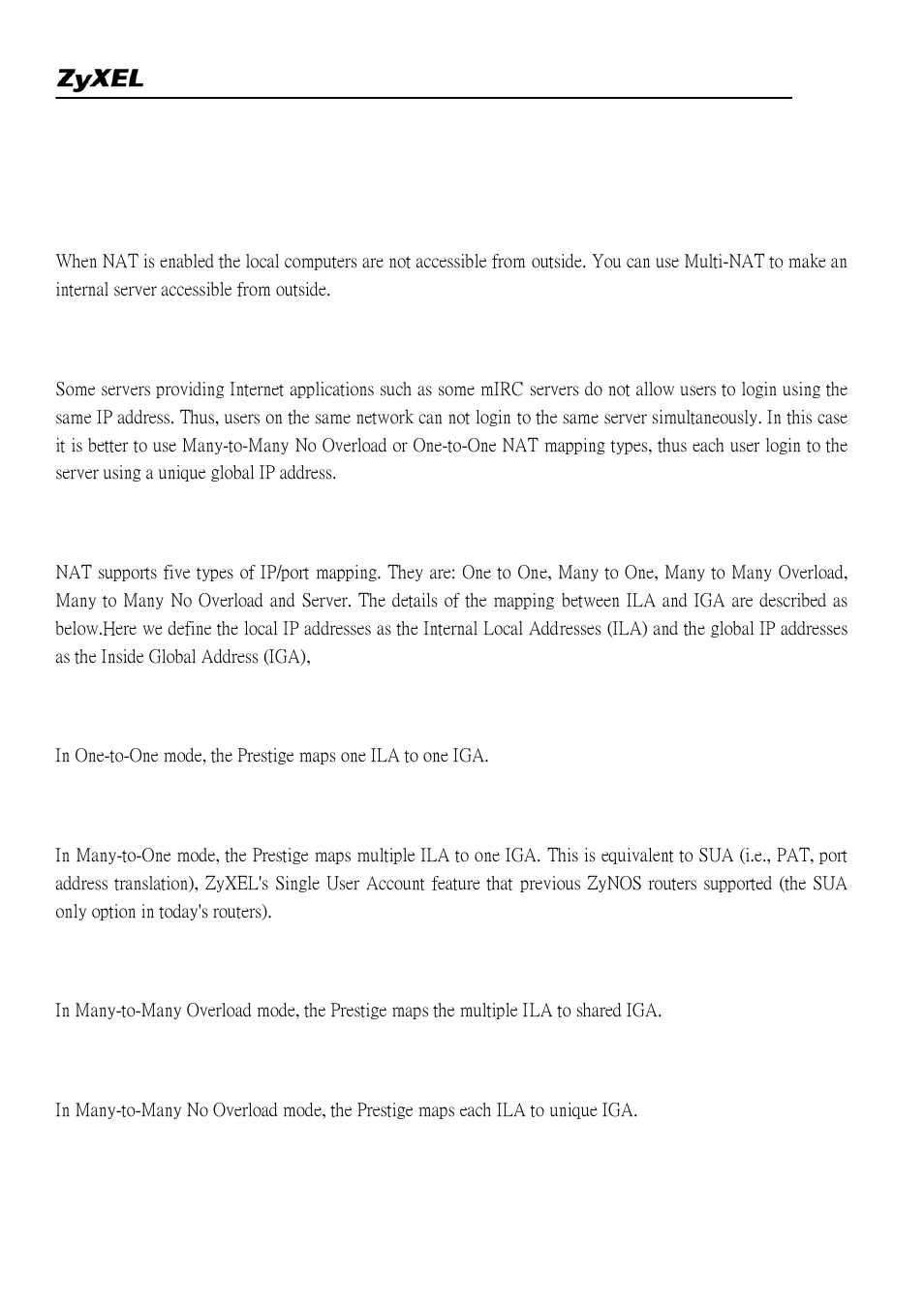 ZyXEL Communications 2304R-P1 User Manual | Page 87 / 124