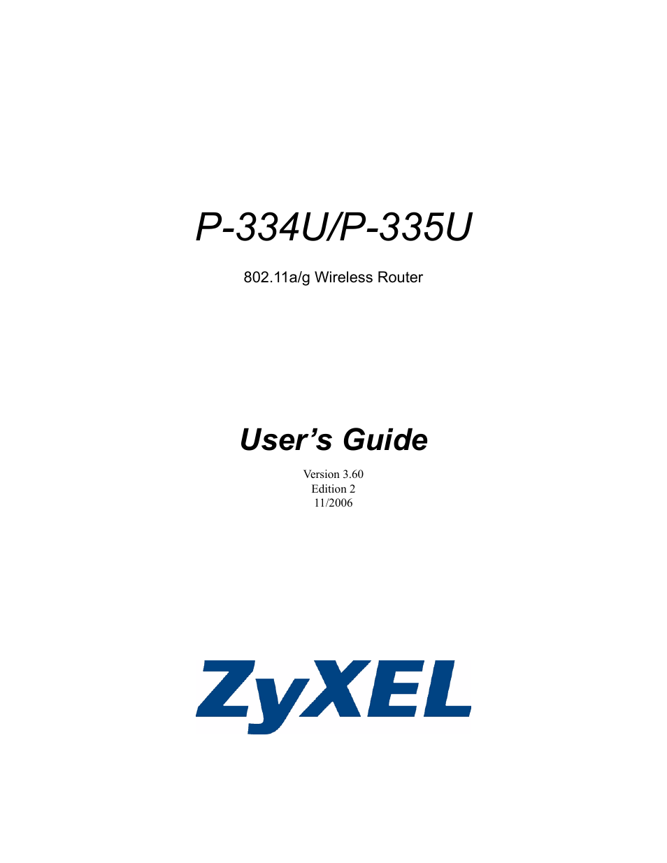 ZyXEL Communications P-334U User Manual | 335 pages