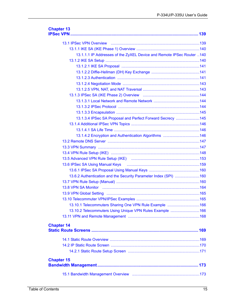 ZyXEL Communications P-334U User Manual | Page 15 / 335