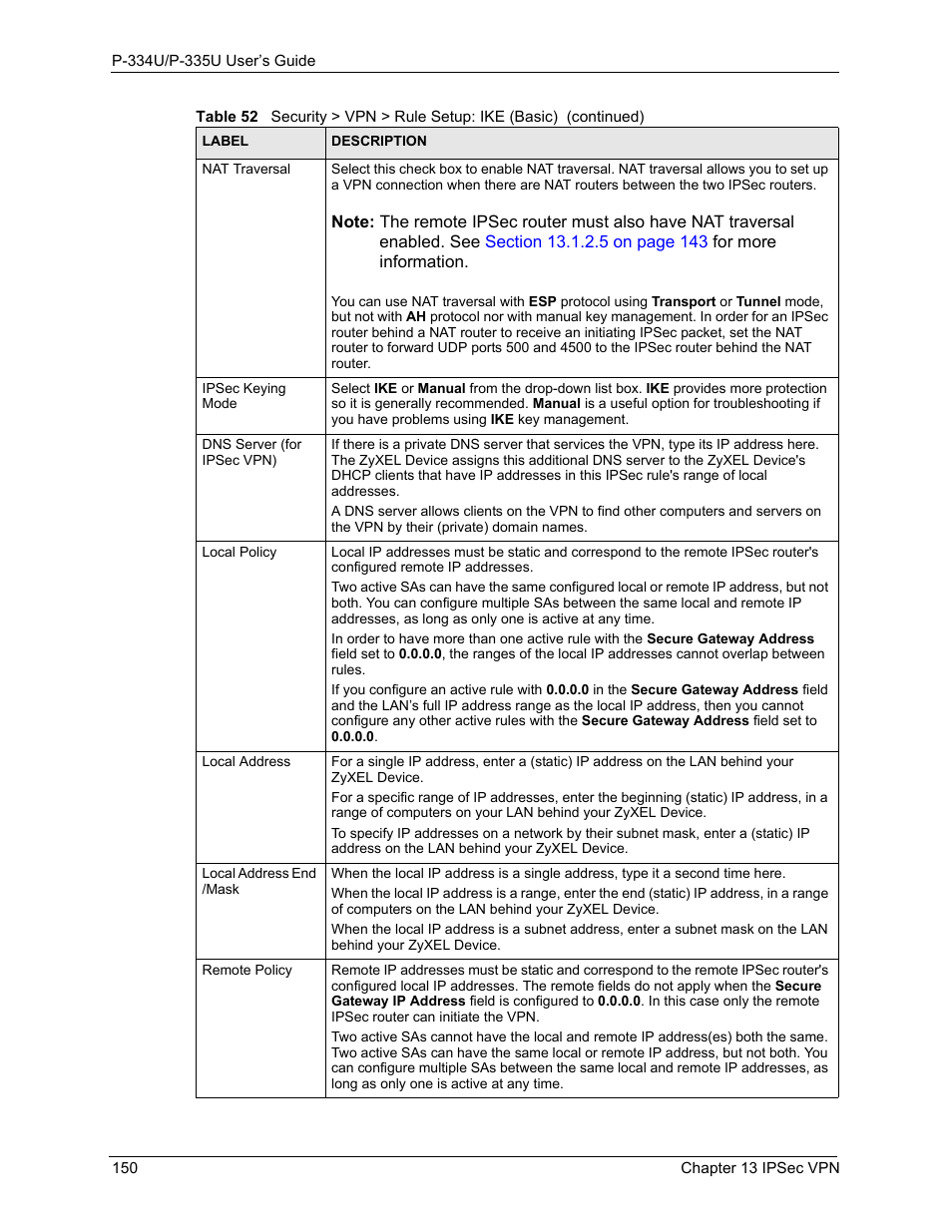 ZyXEL Communications P-334U User Manual | Page 150 / 335