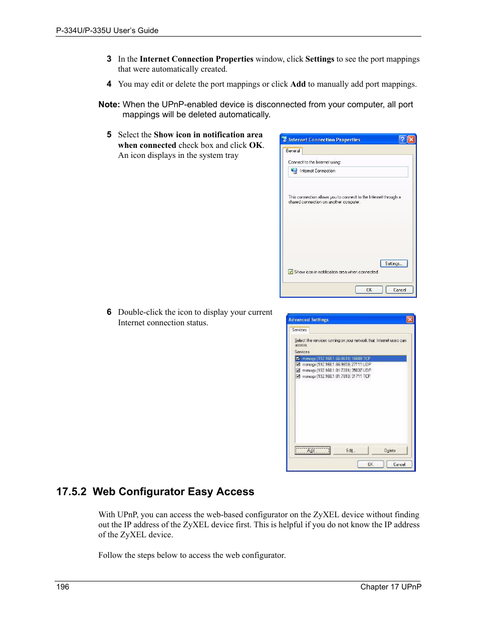 2 web configurator easy access | ZyXEL Communications P-334U User Manual | Page 196 / 335