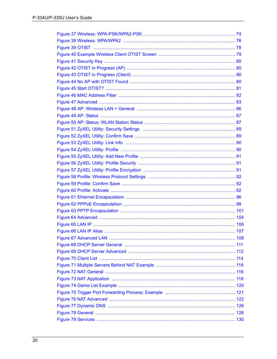 ZyXEL Communications P-334U User Manual | Page 20 / 335